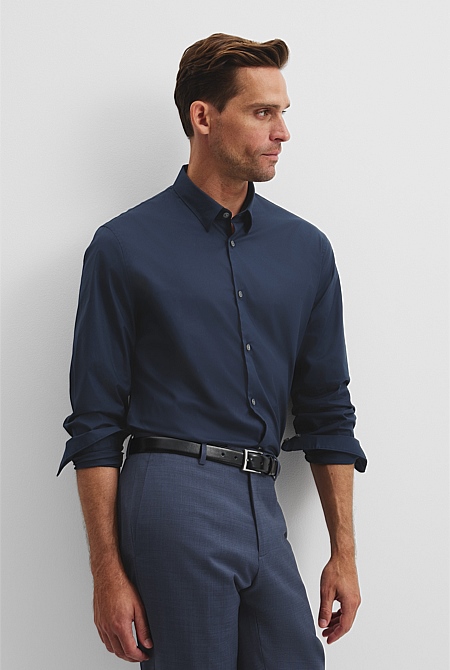 Slim Fit Stretch Cotton Shirt