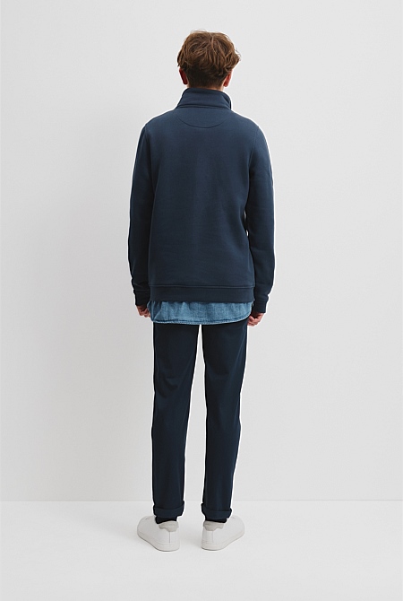 Teen Australian Cotton Heritage Half Zip Sweat