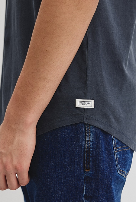 Australian Cotton Longline Garment Dye T-Shirt