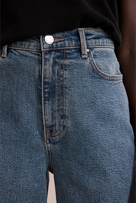 Cotton Relaxed Tapered Jean