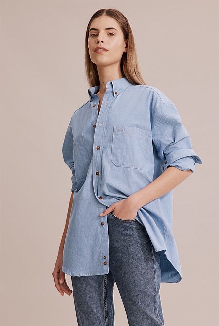 80s Reissue Unisex Chambray Shirt