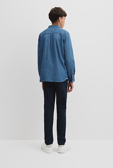 Teen Cotton Chambray Shirt