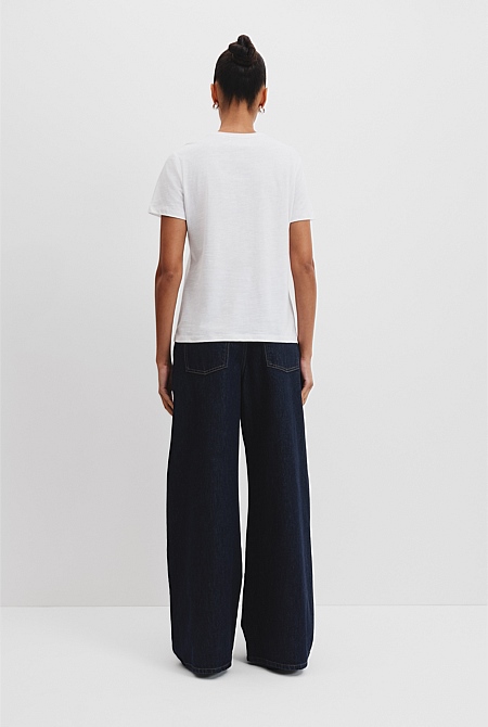 Australian Good Earth Cotton Slub Short Sleeve T-Shirt