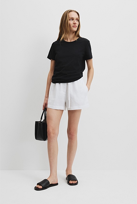 Australian Good Earth Cotton Slub Short Sleeve T-Shirt