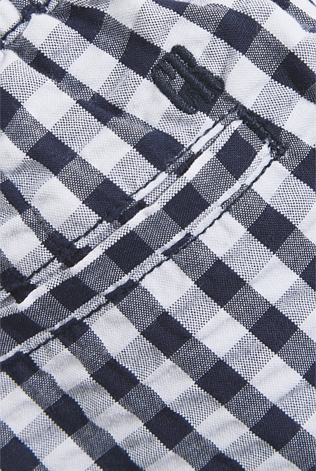 Organically Grown Cotton Blend Gingham Short