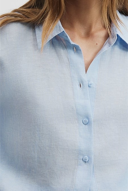 Organically Grown Linen Short Sleeve Shirt