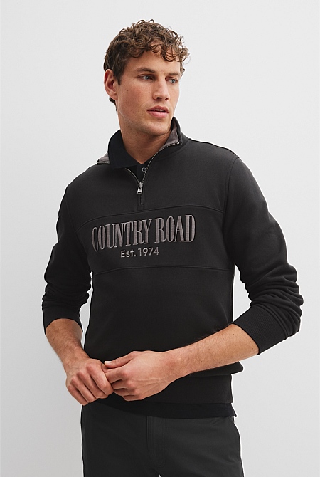 Verified Australian Cotton Half Zip Heritage Sweat