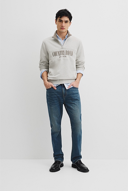 Australian Cotton Half Zip Heritage Sweat