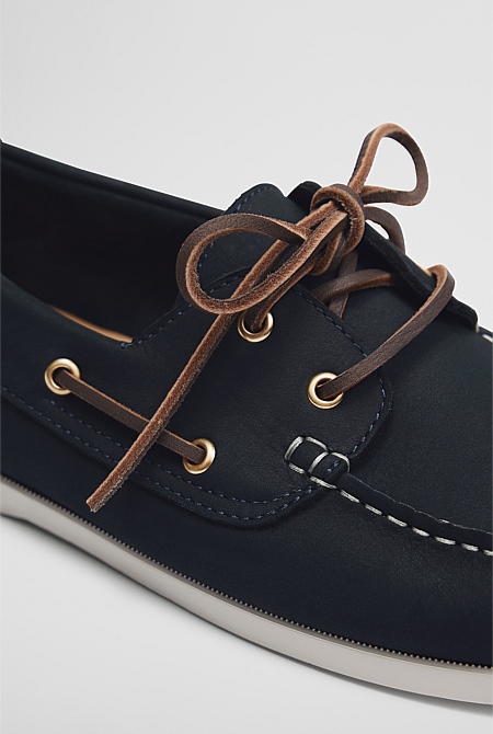 Flynn Nubuck Leather Boat Shoe