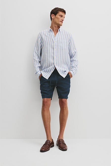 Organically Grown Linen Drawcord Short