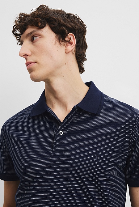 Australian Cotton Jacquard Polo