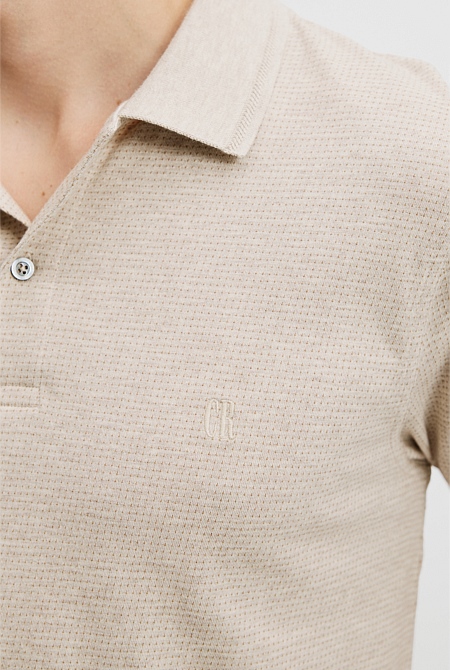 Australian Cotton Jacquard Polo