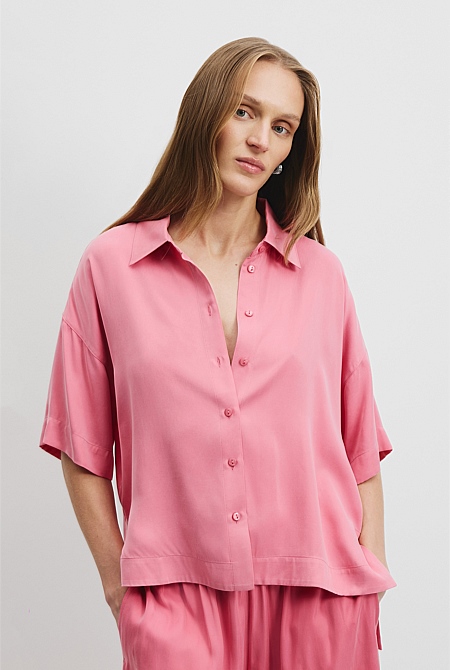 Short Sleeve Cupro Shirt