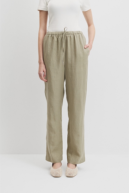 Organically Grown Linen Pull-On Pant