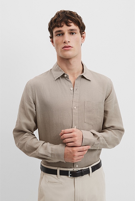 Organically Grown Linen Regular Fit Shirt