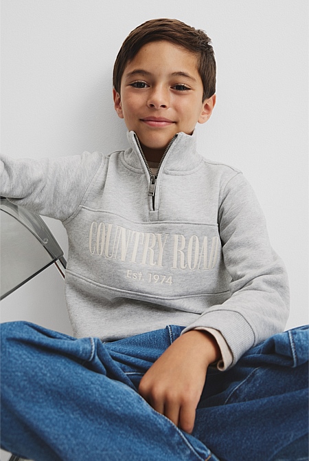 Australian Cotton Heritage Half Zip Sweat
