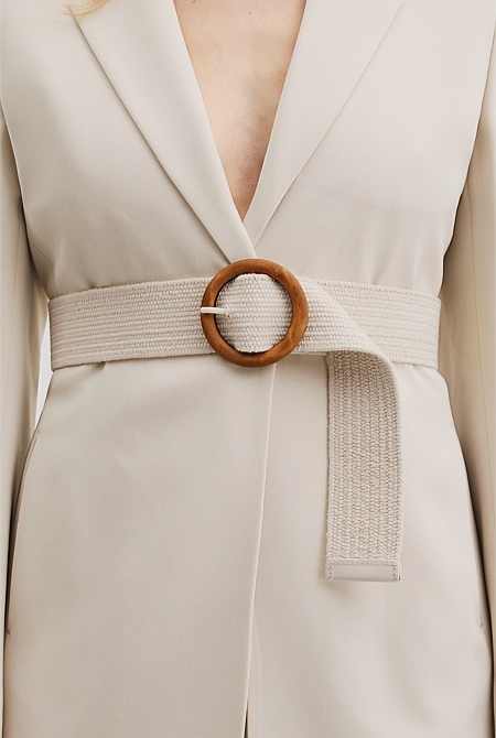 Recycled Polyester Woven Stretch Belt