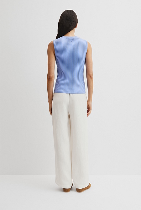 High Neck Rib Tank