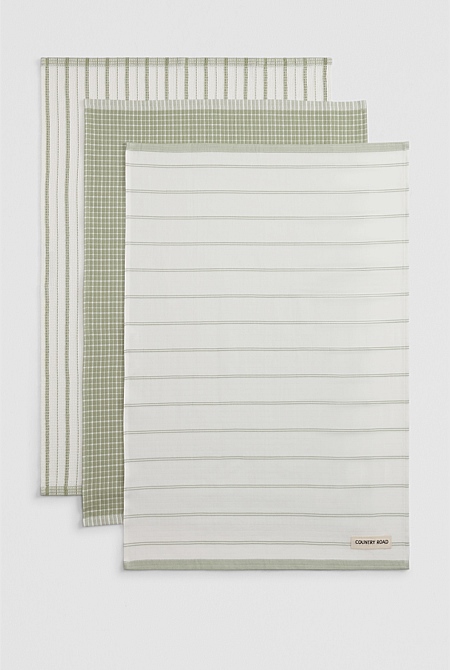 Laine Australian Cotton Tea Towel Pack of 3