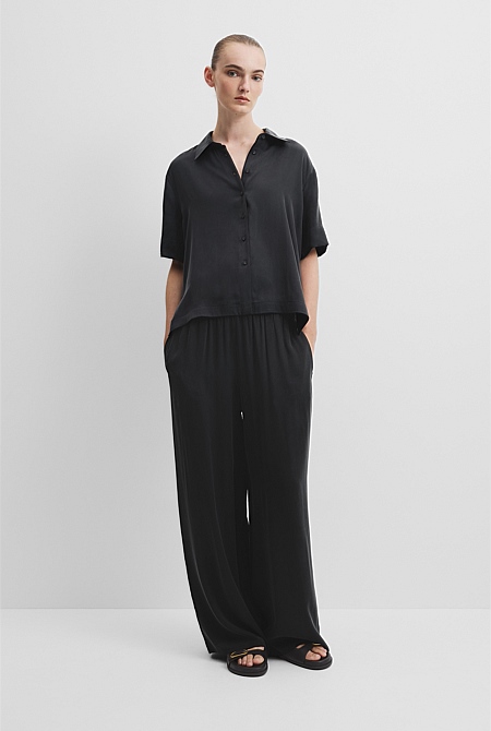 Short Sleeve Cupro Shirt