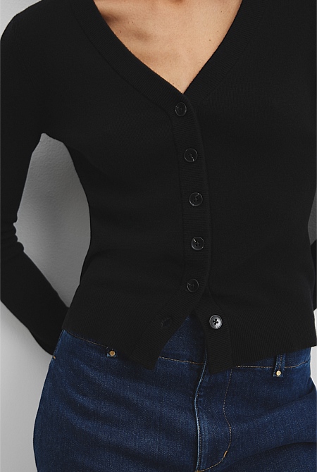 Wool Silk Cardigan