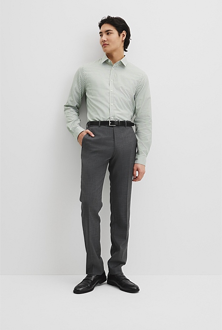 Slim Fit Gingham Travel Shirt