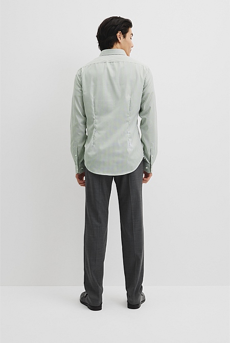 Slim Fit Gingham Travel Shirt
