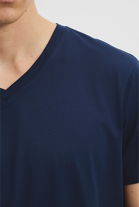 Pima Cotton V-Neck T-Shirt