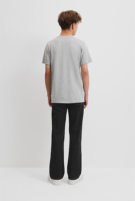 Teen Recycled Cotton Blend Plain CR Short Sleeve T-Shirt