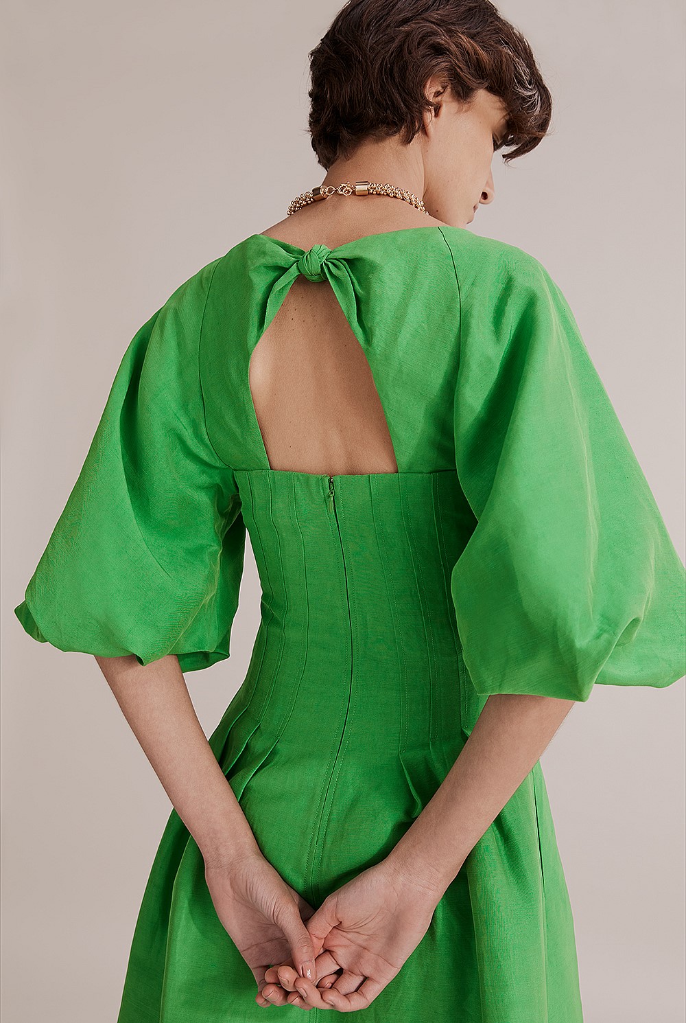 green knot dress Cami Knot Waist Maxi Dress