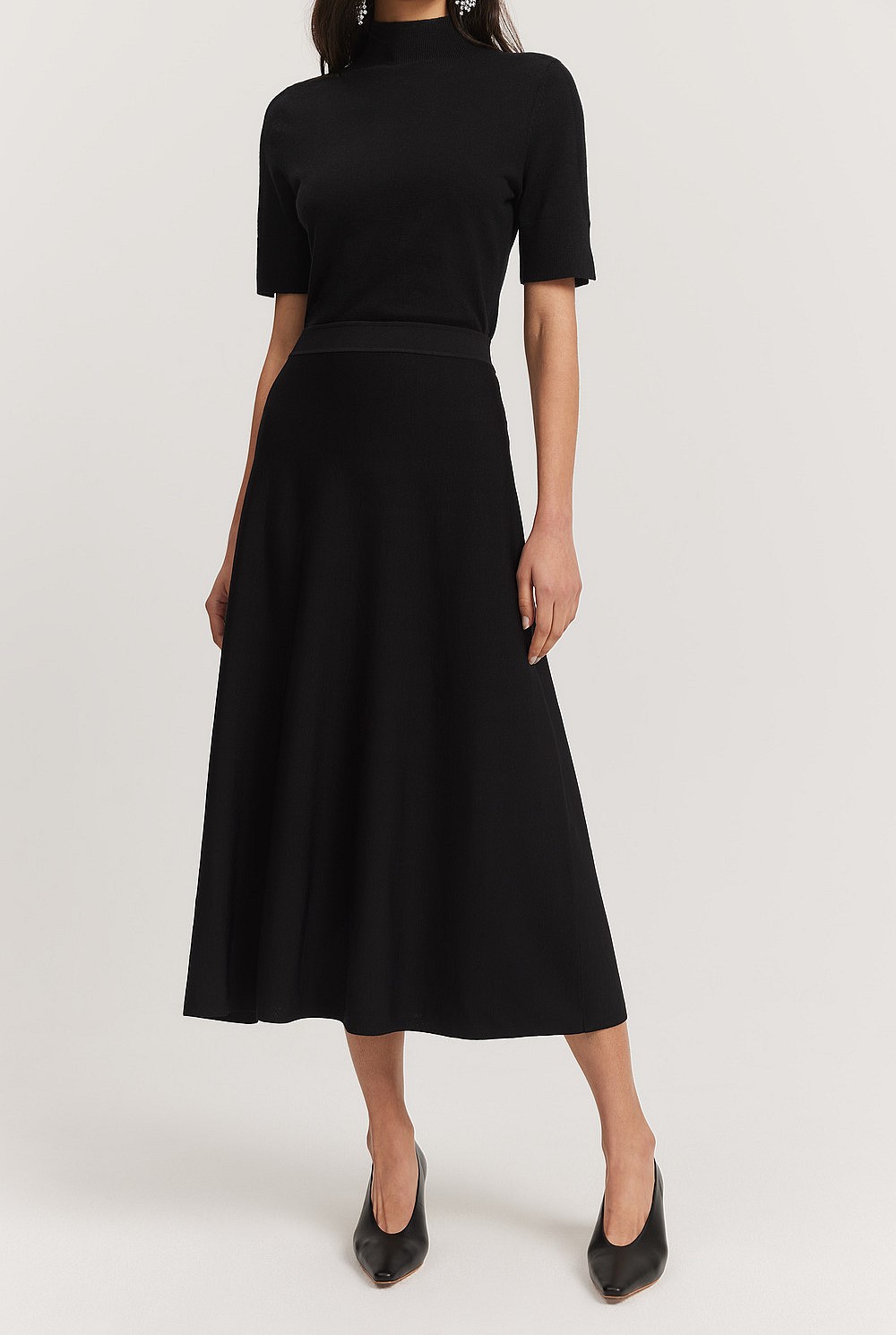 Midi Dress Myer Knit Dress Knit Polo Dress Compact Knit Dress Country Road  Formal Dresses Black