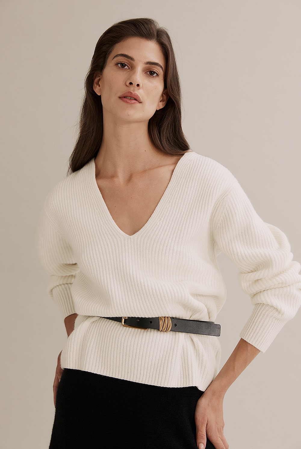 トップス walenode cashmere Deep V-neck Knit walenode cashmere Deep V-neck Knit walenode cashmere Deep V-neck