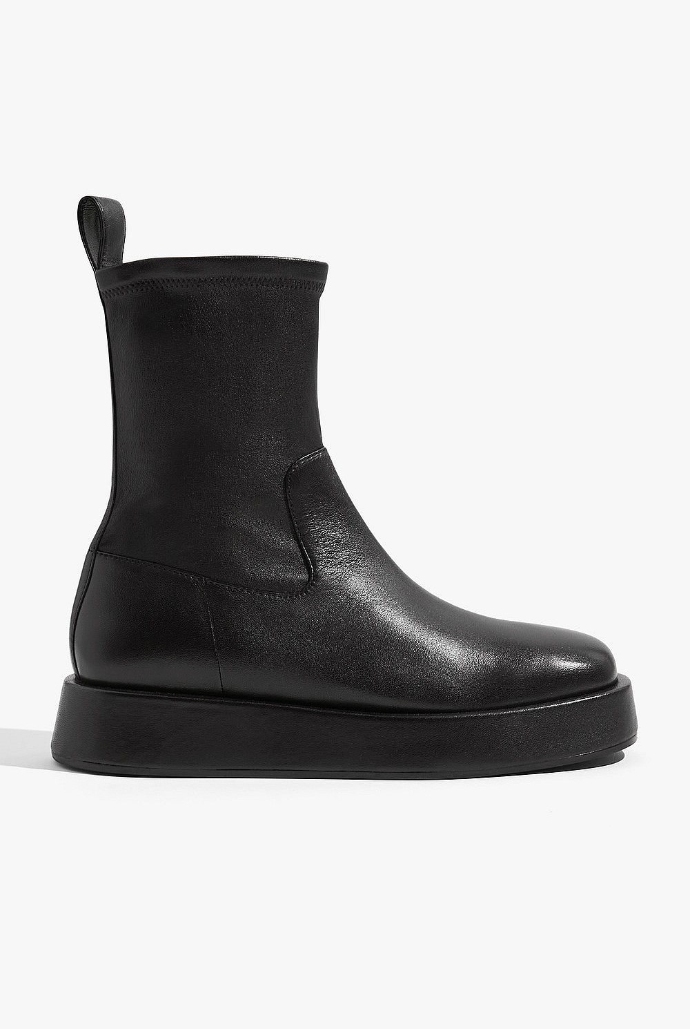 black leather jordan boots