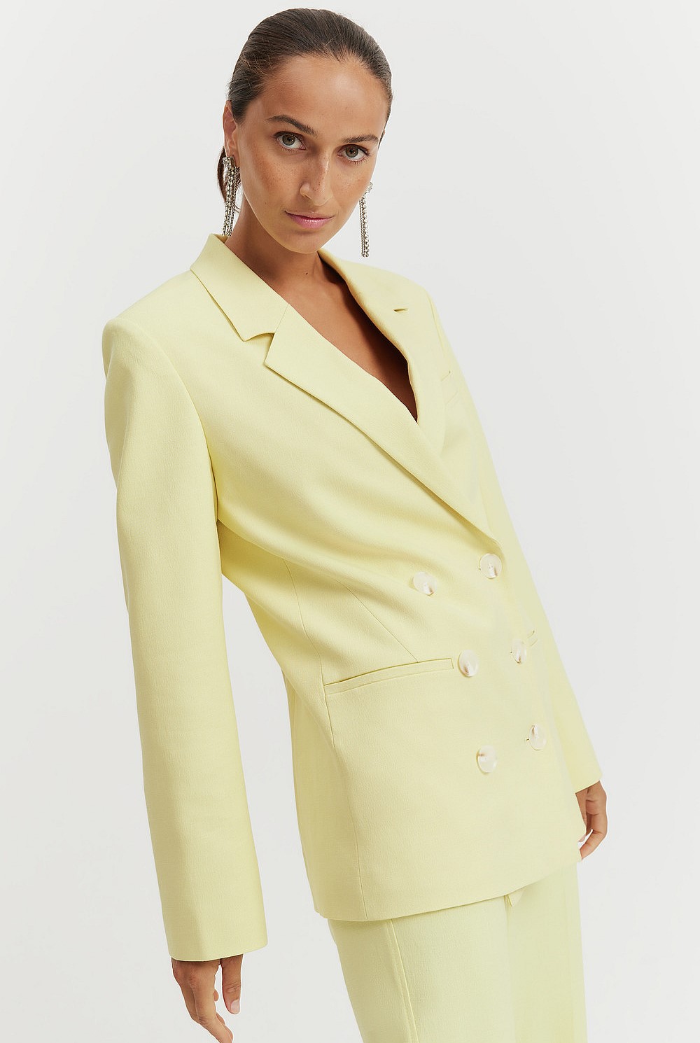 ジャケット・アウター Double Breasted Twill Long Blazer FRAME Double-breasted twill blazer | THE OUTNET