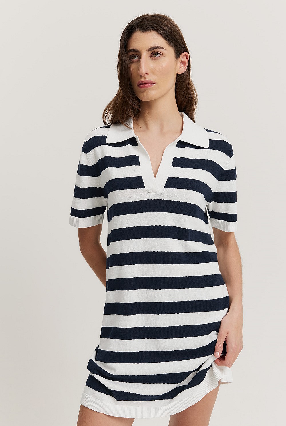 knee length dresses for ladies Sunshine Linen Polo Dress main image 0
