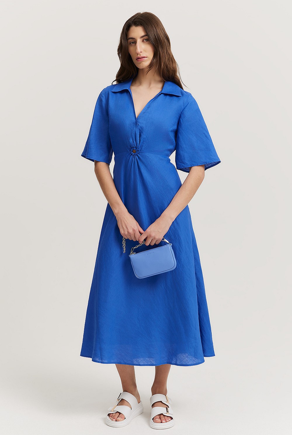 Sapphire Cut-out Midi Dress - Dresses | Country Road