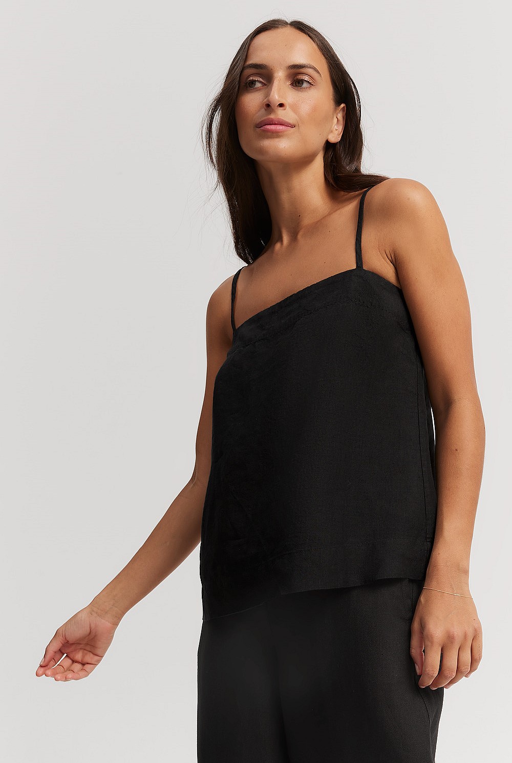 Black Linen Cami - Shirts | Country Road