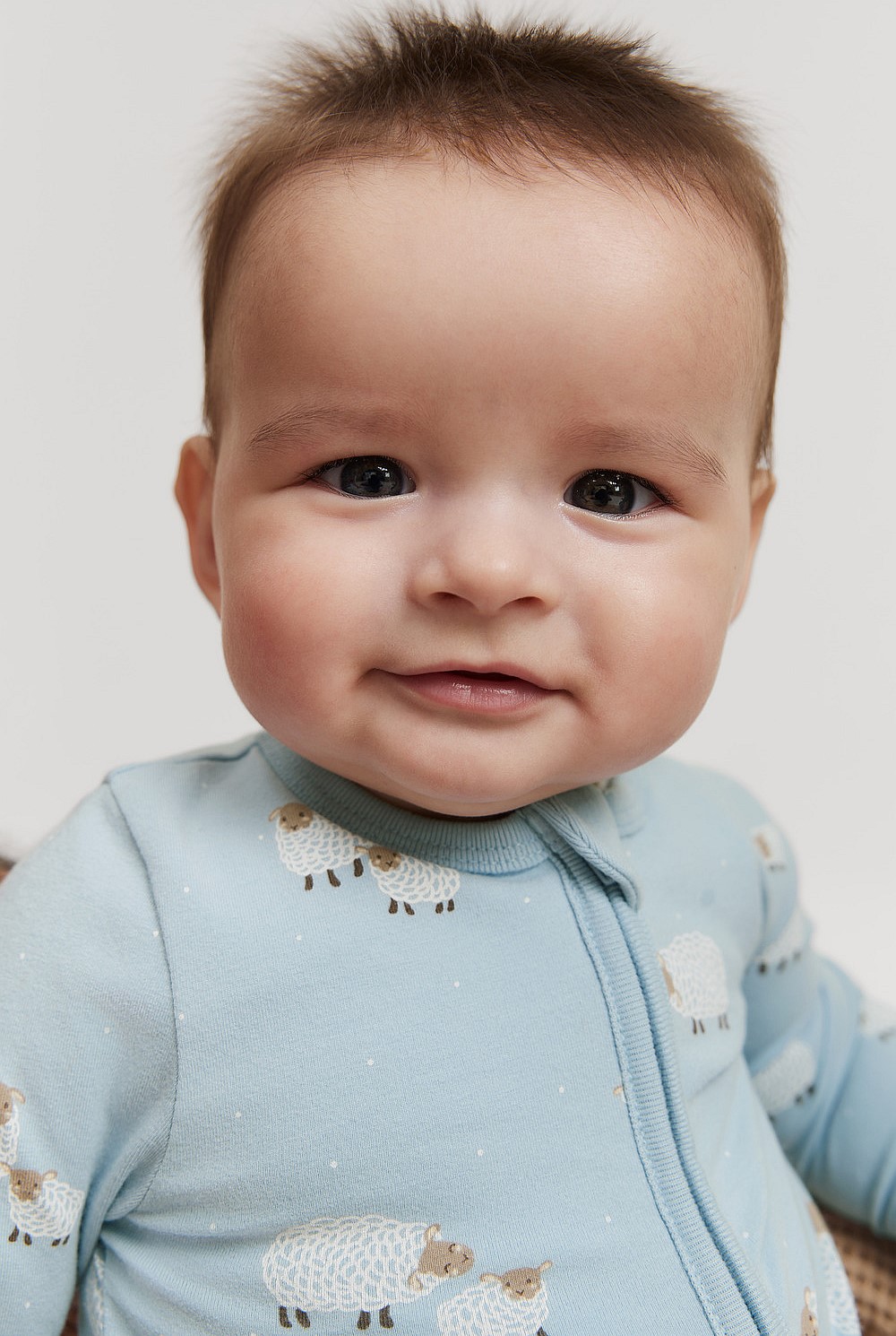 Washed Blue Organically Grown Cotton Sheep Jumpsuit - Jumpsuits