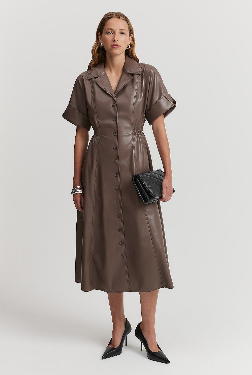 Truffle Cuff Detail Shirt Dress - Work | Country Road