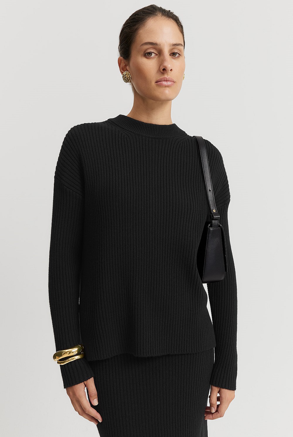 美品✨マイラン 23AW Cashmere Rib Crew Neck Top Cashmere Rib Crew Neck Top | Peacock – MYLAN ONLINE SHOP