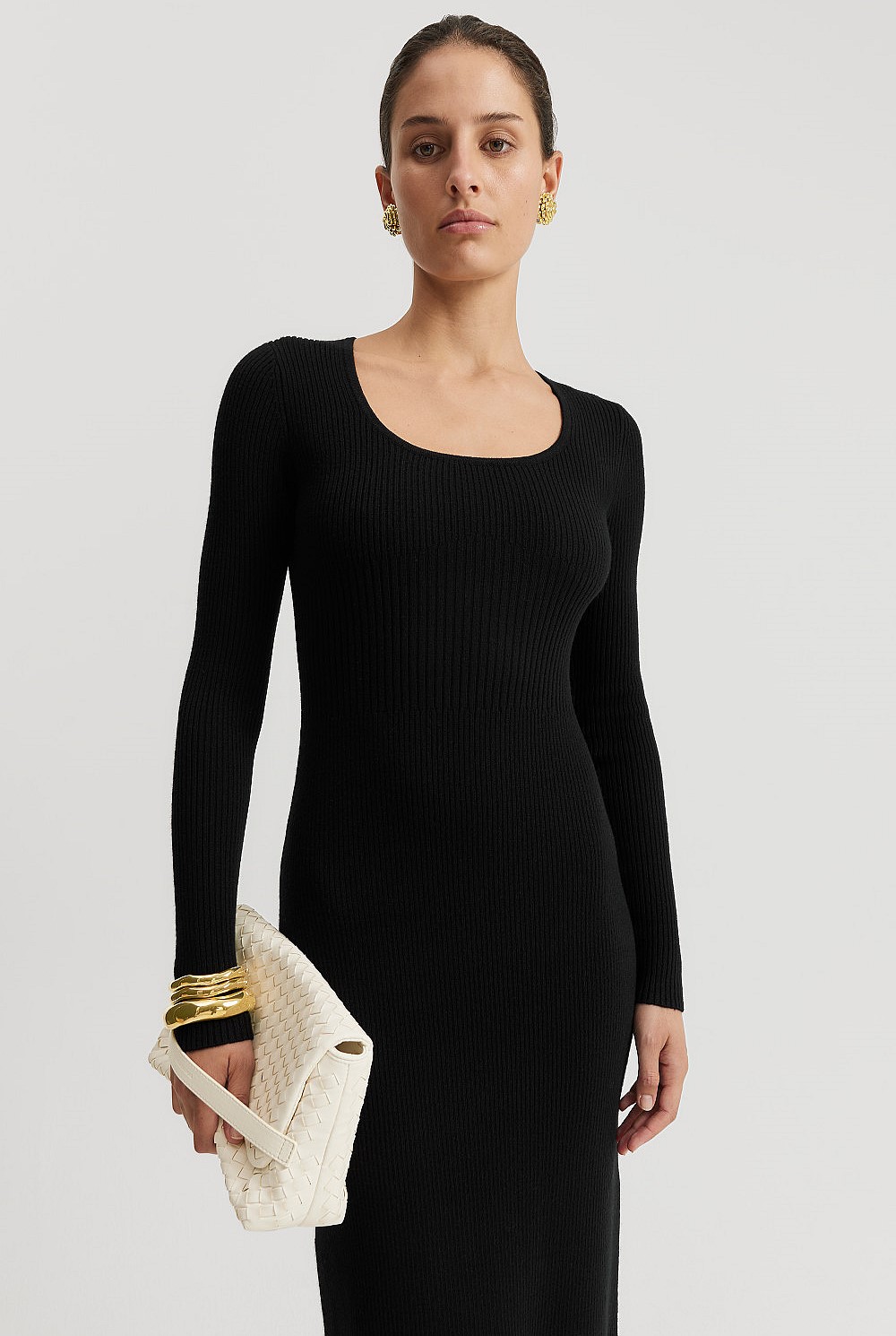 white christmas dresses Ribbed Knit Dress main image 0