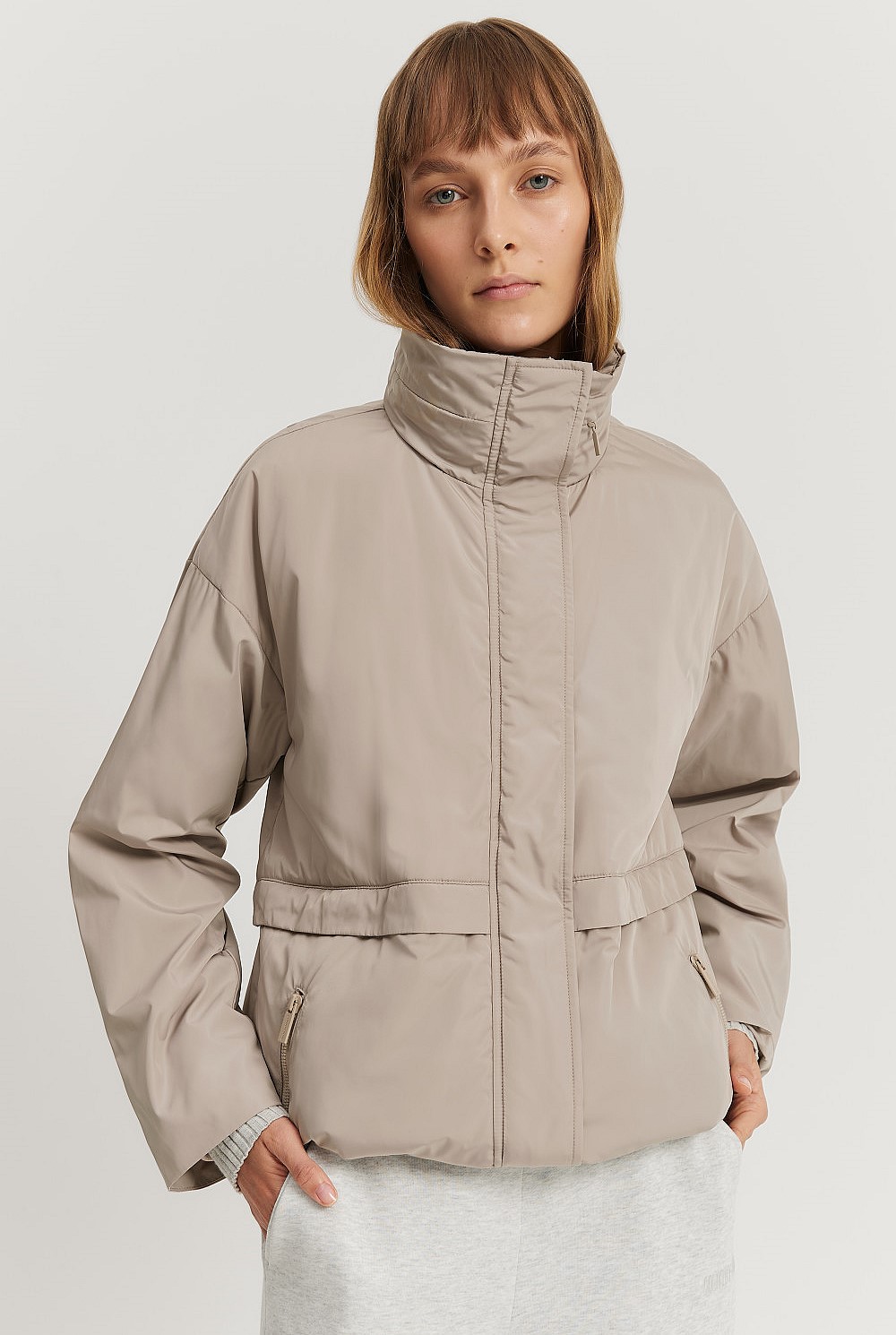 Sand Recycled Polyester Casual Spray Jacket - Jackets & Coats