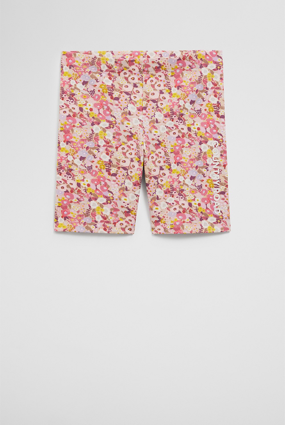 Multi Floral Organically Grown Cotton Blend Bike Short - Shorts