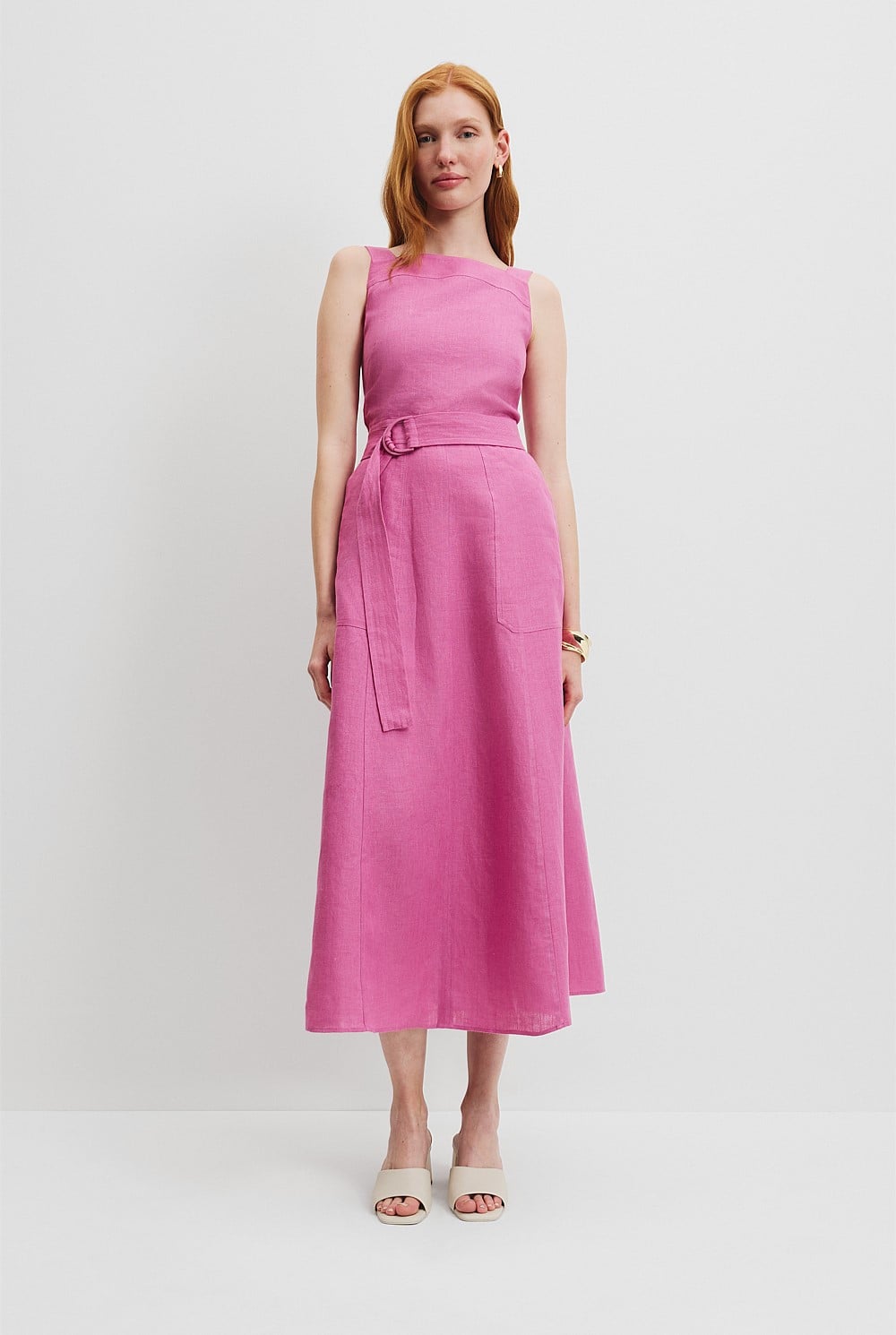 knee length dresses for ladies Faythe Apron Midi Dress | Disturbia main image 1