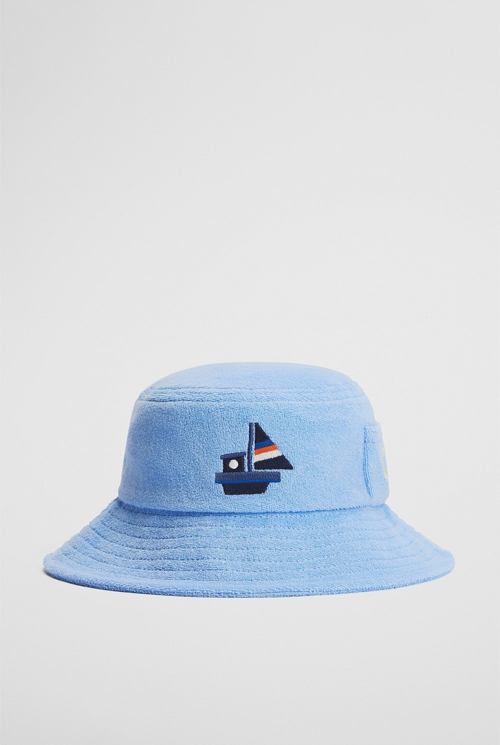 Arctic Blue Baby Organically Grown Cotton Terry Bucket Hat