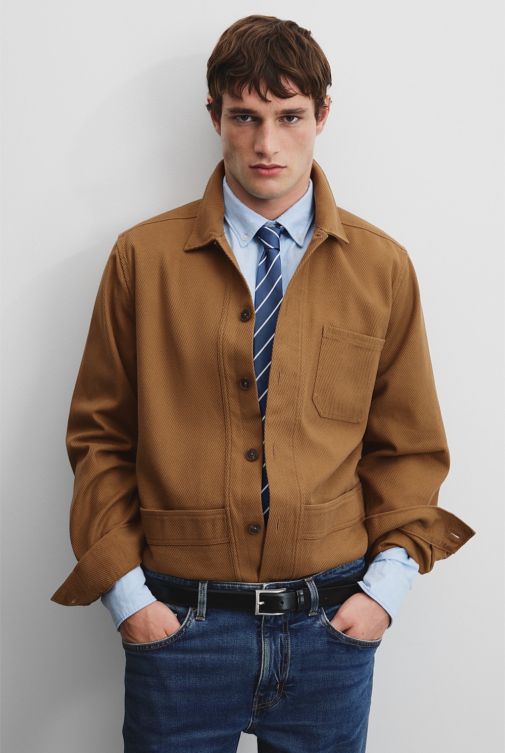 31さん♡Cottontwill Over Shirts Tan Cotton Twill Oversized Shirt - Jackets & Coats | Country Road