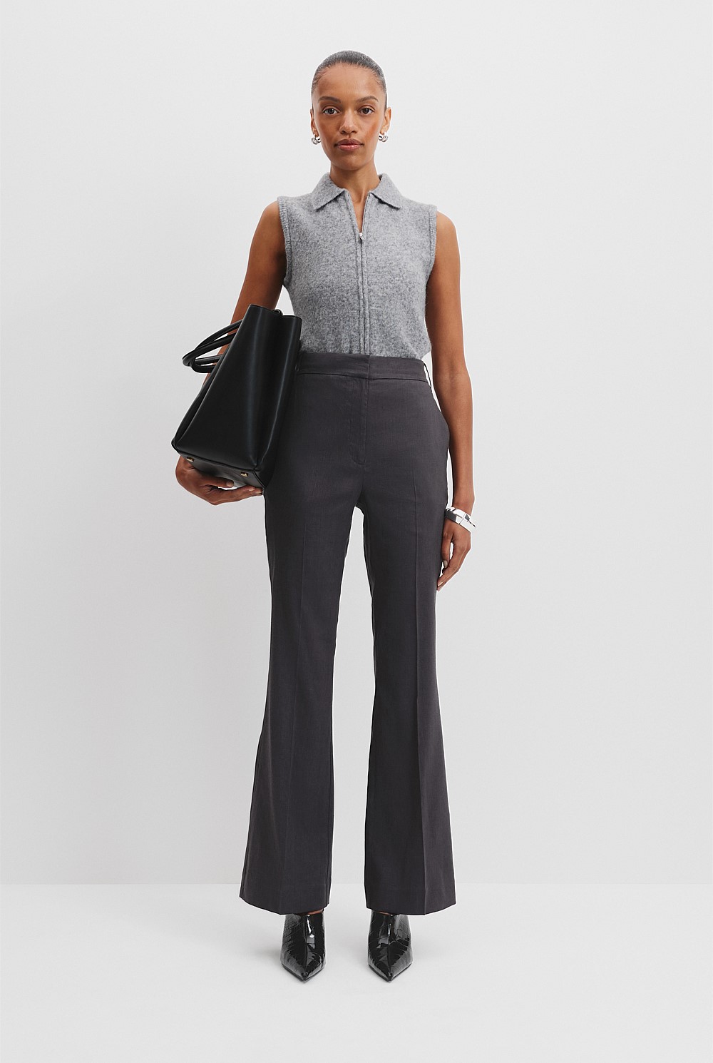 Carbon Tailored Bootleg Pant - Pants | Country Road