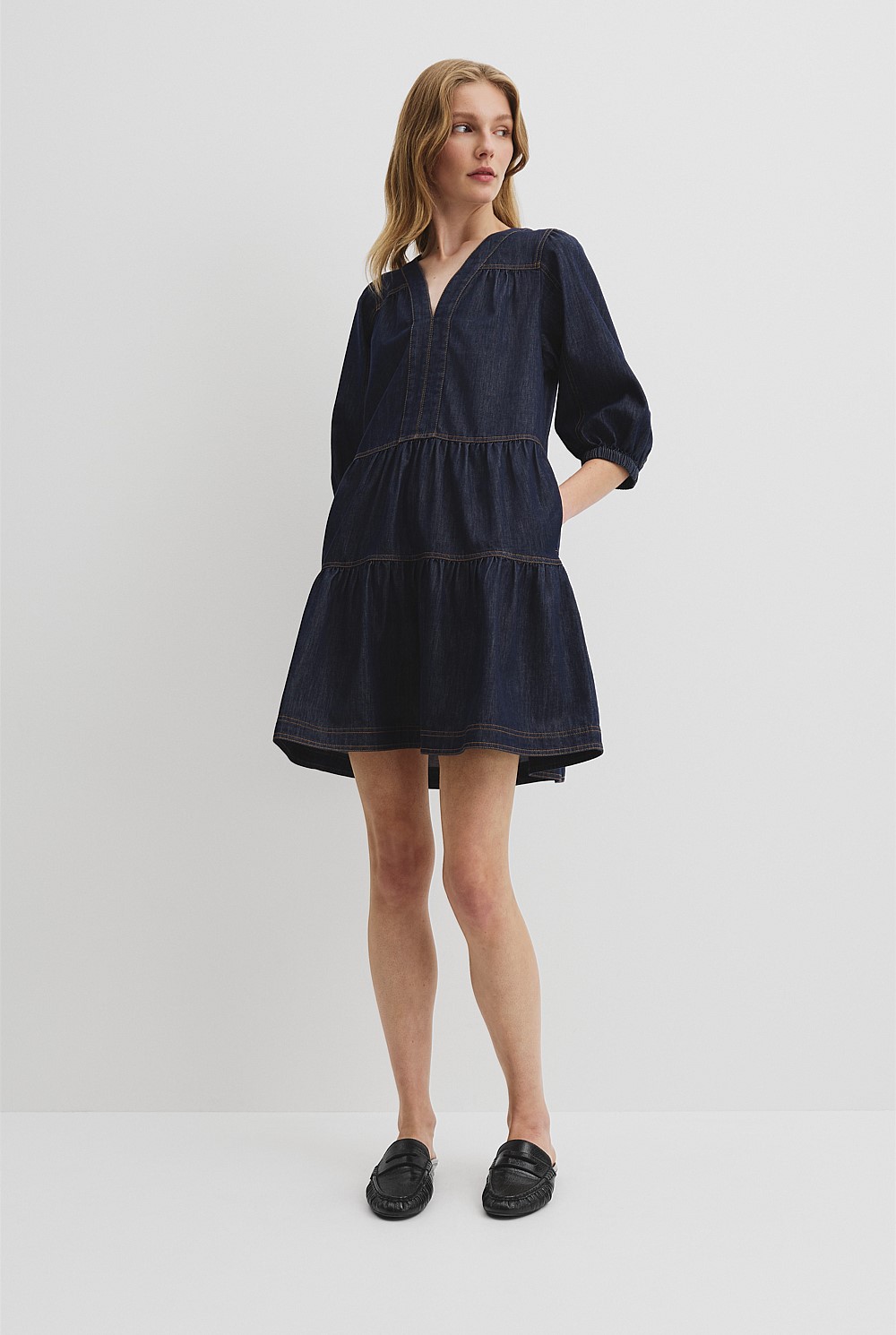 country denim dress Country Cutie Romper (Med Denim) – Benellis Boutique