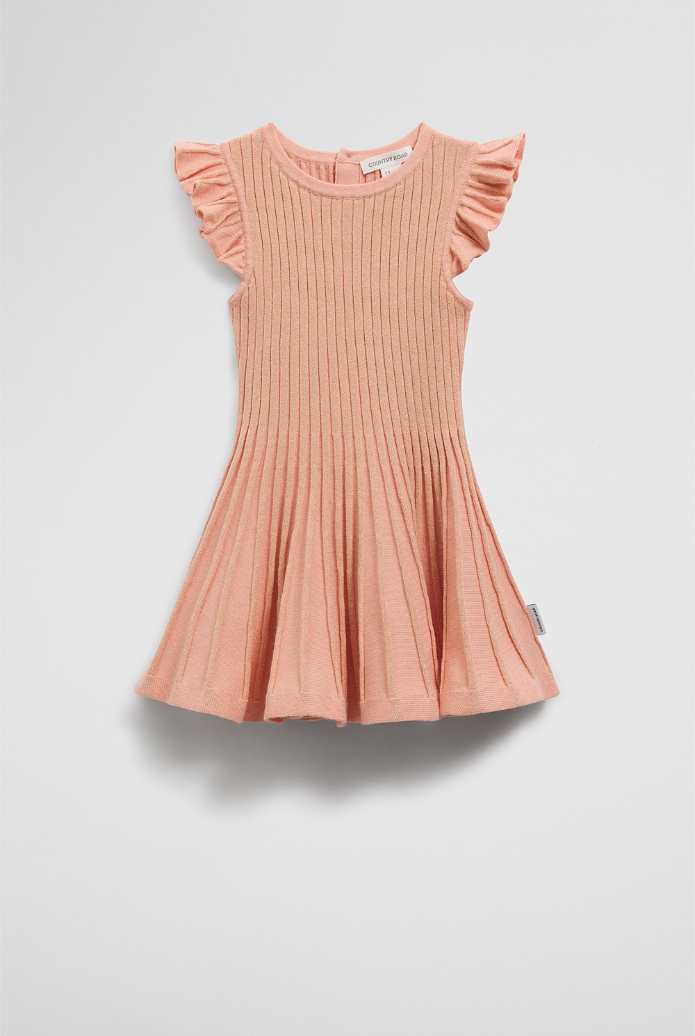 Peach Organically Grown Cotton Blend Metallic Knit Dress - Dresses |  Country Road