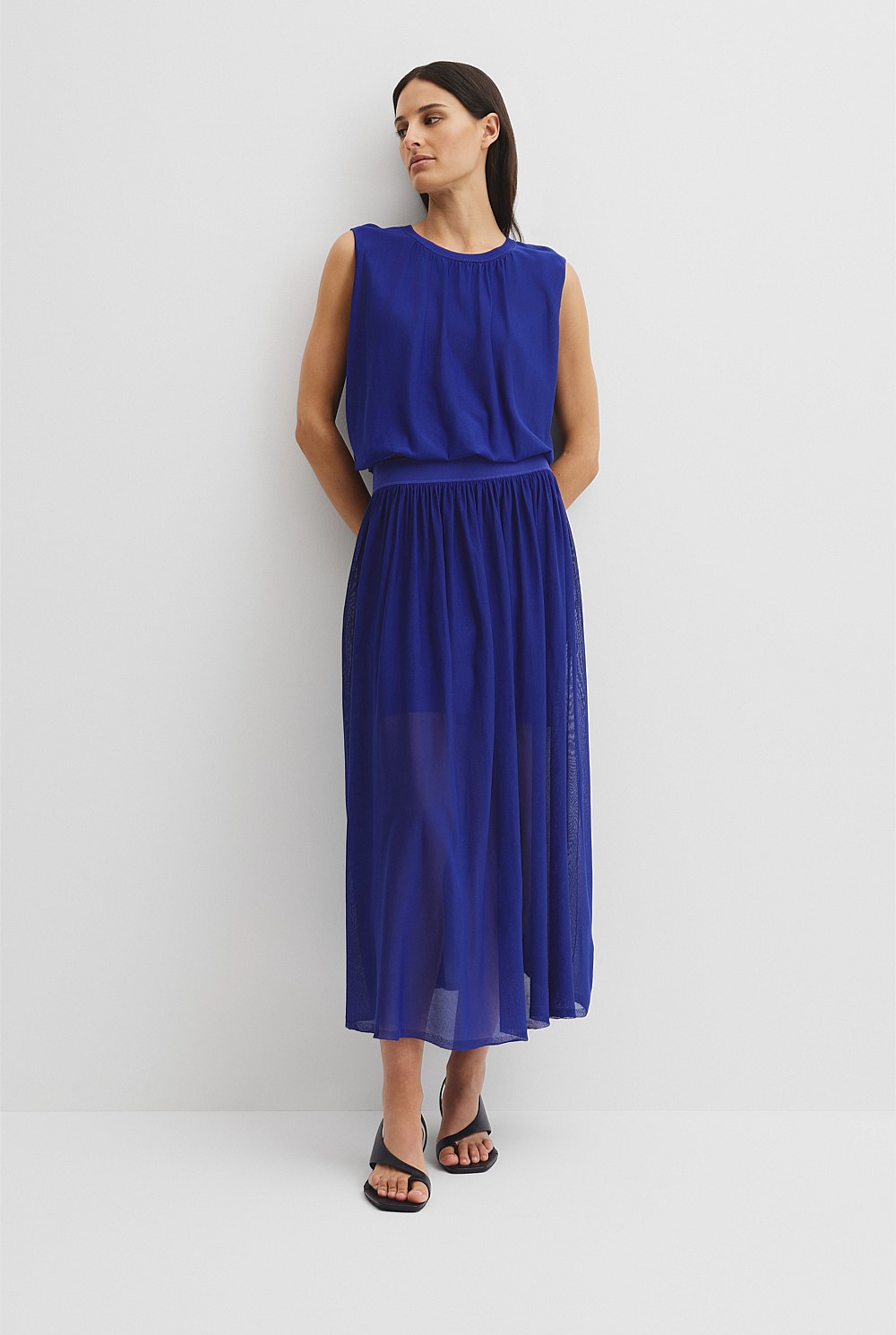 Ultra Blue Gauze Knit Skirt - Event | Country Road